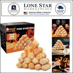 Quick & Easy Natural Fire Starters – 32 Cubes for All Your Fire Needs Outdoors