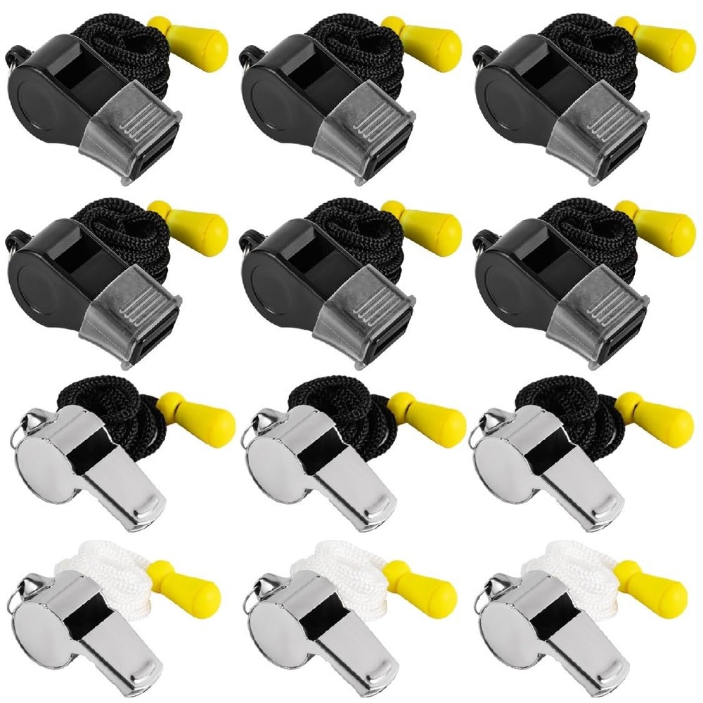 12 Pack Sport Whistles with Lanyar for Coaches, Referees and Officials, Loud …