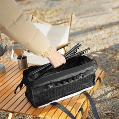 Picnic Camping Mesh Floor Nail Sundries Storage Bag with Hanging Strap Outdoor .