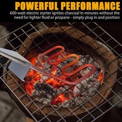 600W Electric Charcoal Starter for Big Green Egg, Kamado Joe, Weber Grills