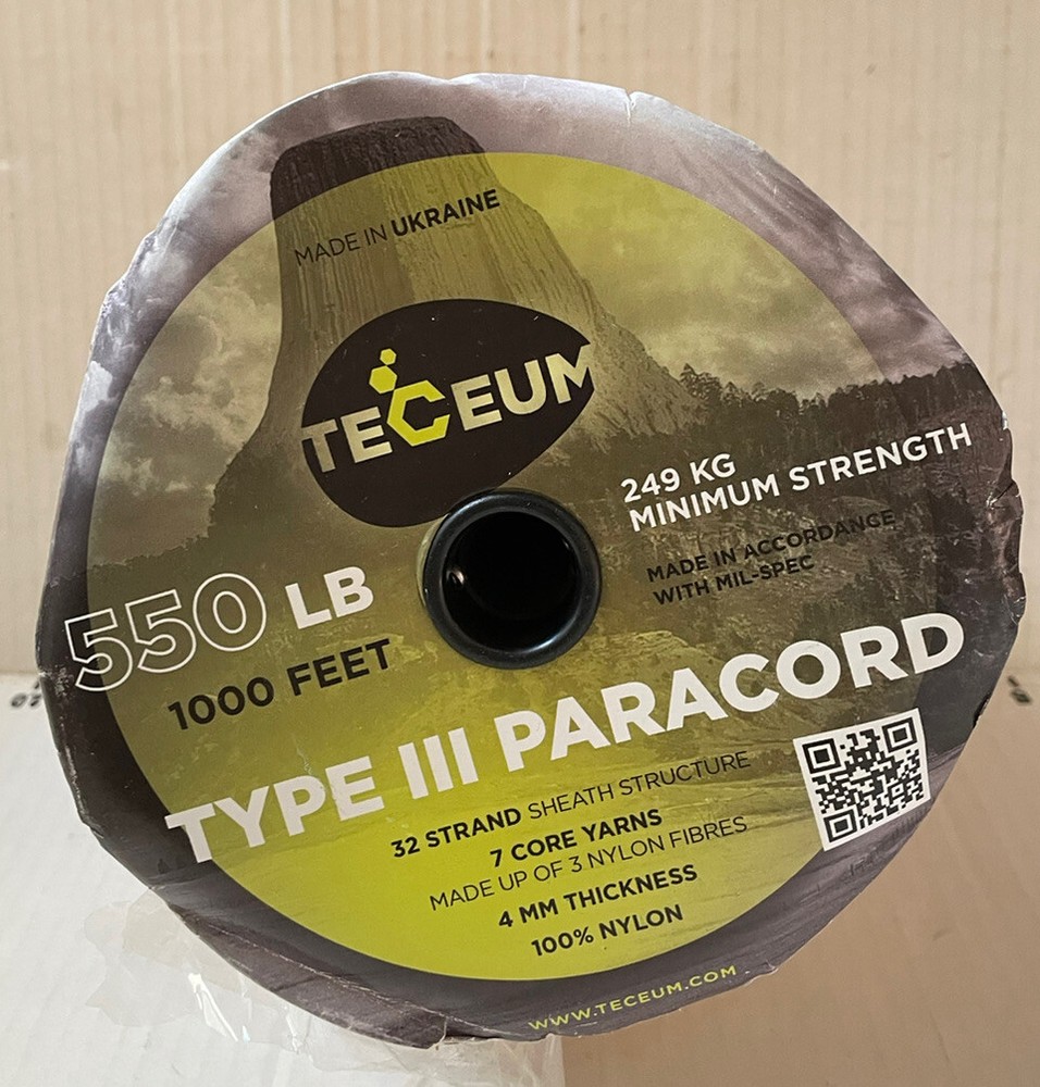 Paracord Type III 50lb. 1000ft.
