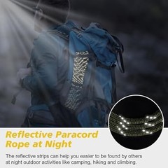 Reflective 1000lb Paracord Rope 4mm – Army Green, 50/100/200/500/1000ft
