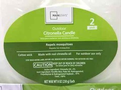 Citronella Pillar Candle 2 Pack Outdoor