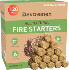 Fire Starter (120 PCS) Natural Fire Starters for Campfire, Charcoal Starter, Fir