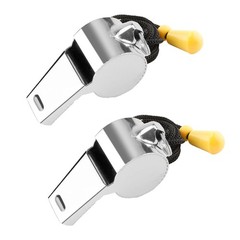 Bsofing 2 Pack Whistle, Coaches Whistle with Lanyard, for 2PCS