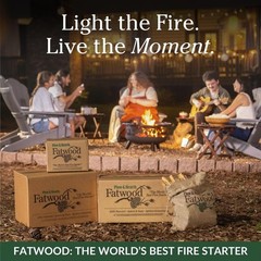 Plow & Hearth 2 LBS Fatwood Fire Starter Sticks Organic Kindling, 2 LB, Brown