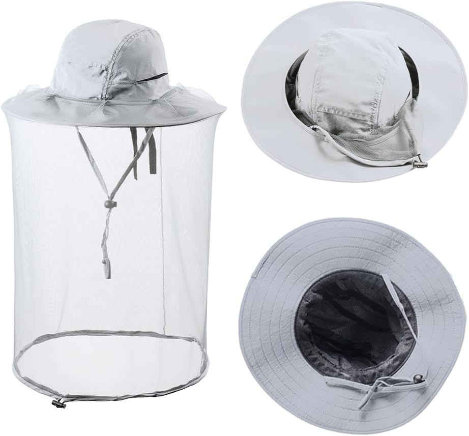 Net Bee Keeper Hat,Mosquito Bug Face Veil,Garden Gnats Head Mesh Cover | Dog Gro