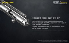 NITECORE NTP30 Titanium Bidirectional Bolt-Action Tactical Pen