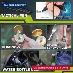 17-in-1 Survival Kit Emergency Gear Case for Camping Hiking Fishing Hunting
