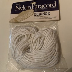 Equinox White 50Ft Braided Nylon Paracord – Heavy-Duty Camping & Trekking Cord