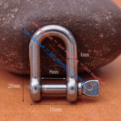5X Solid 304 Stainless Steel U Style Shackle Buckle Clasp For Paracord Bracelet