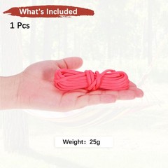 1PCS 4 mm 10FT Guyline Camping Paracord 7 Strands for Camping Tents, Pink