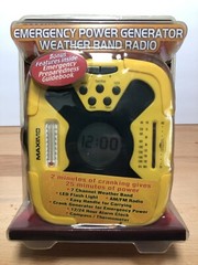 Maximo Concepts Weather Band Radio Emergency Power Generator Yellow NEW SEALED