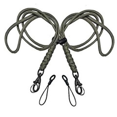 BSGB 2Pcs Paracord Lanyard Metal Hook Durable Survival 550 Cord Army Green