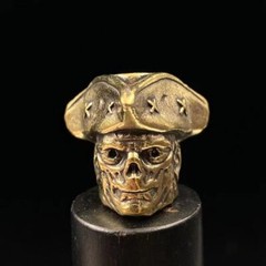 Retro Brass Ghoul beads keychain DIY accessories paracord beads