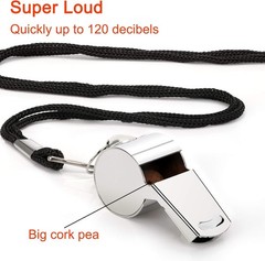 Fya Stainless Steel Emergency Whistle with Lanyard Loud Safety