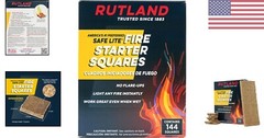 Safe Lite Fire Starter Squares – Recycled Wood Chips – No Flare Up – 144 Squares