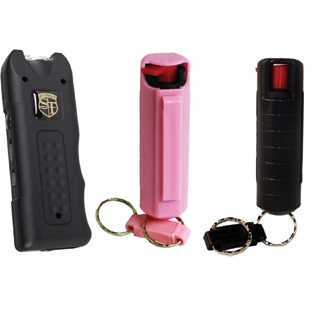 Self Defense Combo-MultiGuard 120 DB Siren-80 MV-Pepper Spray Hardcase Key Ring