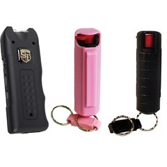 Self Defense Combo-MultiGuard 120 DB Siren-80 MV-Pepper Spray Hardcase Key Ring