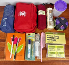 Emergency Outdoor Survival Kit with High Sierra Backpack
