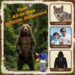 2 Pack Bear Horn, 122Db Loud Bear Horns to Scare Bear, Handheld Air Horn with Ea