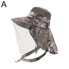 Bug Proof Sun Hat with Face Net UV Protection Fishing & Beekeeping Gear Full Cov
