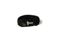 QuickSurvive Paracord Survival Bracelet (Large) & 12 Pack Fire Starters
