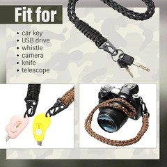 3 Pieces Heavy Duty Paracord Lanyard Keychains Braided 550 Lanyard Keycha