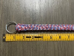 Correctional 550 paracord lanyard. RED WHITE and BLUE