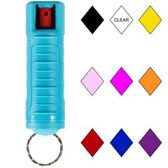 POLICE MAGNUM Keychain Pepper Spray Self Defense- 1 Teal .50oz Injection Molded