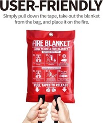 Kingtoosize Fire Blanket 71 In X47 Infiberglass Fire Blanket For Homekitchen1