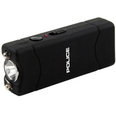 801 High Voltage Stun Gun Rechargeable LED Flashlight Black