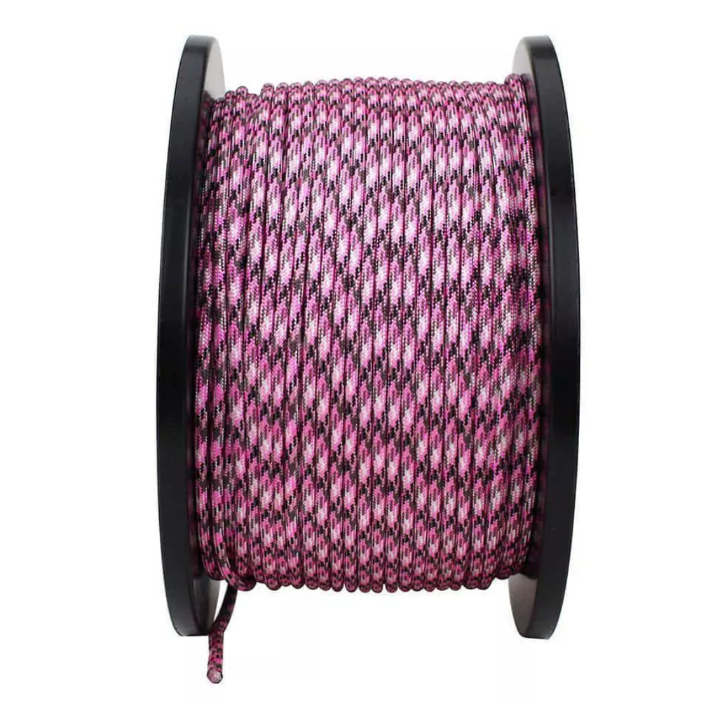 Everbilt 1/8 in x 500 ft. Paracord Pink Camouflage Lightweight For Camping Rope