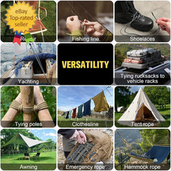 Paracord Rope 750 Lb – 1000Ft / 500Ft / 200Ft / 100Ft 5/32″ Parachute Cord 4MM 1