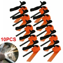 10 Magnesium Ferro Rod Survival Flint Fire Starter Emergency Striker Ferrocerium