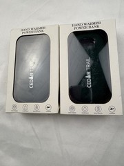 CEDAR TRAIL Electric Hand Warmer Power Bank 2 Pack Black & Green High Capacity