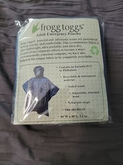 Frogg Toggs~Adult Emergency Poncho~Blue/One Size, 44″W X 40″L. New