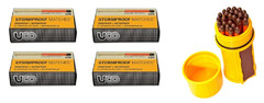 UCO Stormproof Match Kit (Yellow) Plus 4 Refill Packs of 25