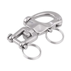 316 Stainless Steel Jaw Swivel Snap Shackle 70mm Sailboat Spinnaker PCS