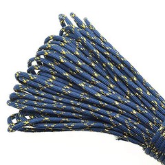1pcs New Gold Silver Cord 550 Paracord Parachute Cord Lanyard Mil Spec PFJ-11