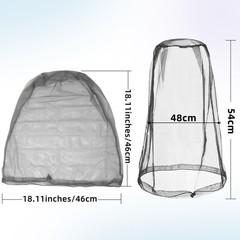 8 Pack Gray Mosquito Covers Wearable Head Net Face Mesh Protecting Net Mosqui…
