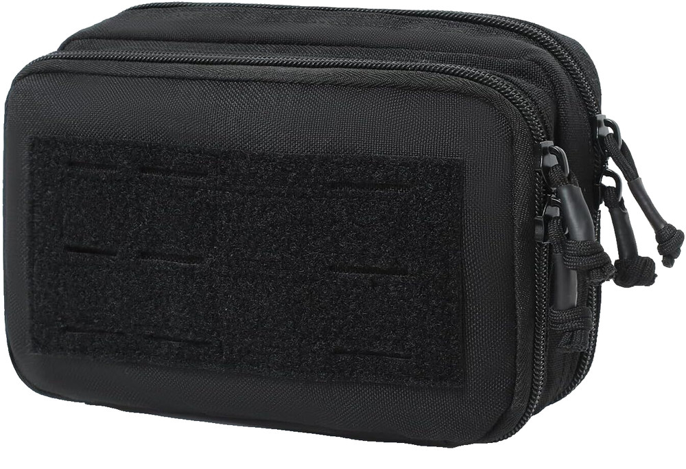 Black Tactical Molle Horizontal Admin Pouch EMT Pouch EDC Utility Orgaznier Bag