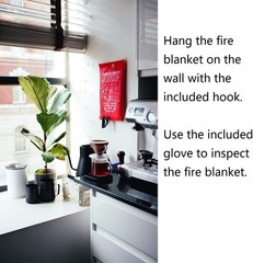 XL 59″x59″ Fire Blanket for Home – Emergency Fire Retardant Fiberglass