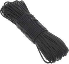 West Coast Paracord Black 500 Feet Type III 550 7 Strand Core 1/8″ Diameter