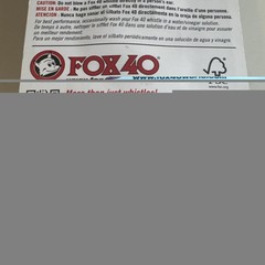 New Fox40 – Classic 115db Official Referee Pealess Whistle NIP Including Lanyard