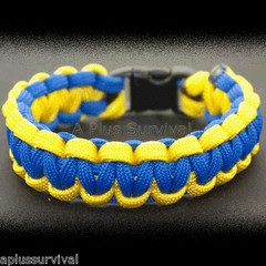 Ukraine Yellow & Royal Blue Paracord Emergency Survival Rope Bracelet – USA Made