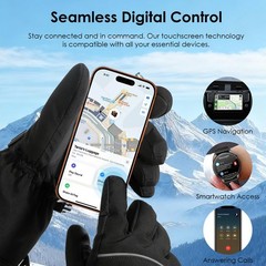 Heated Gloves for Women Men, 7.4V 3000mAh Heated Gloves m…