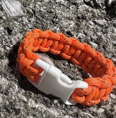 “Mission To Mars” Reflective Stripe Neon Orange Paracord Bracelets White Buckle