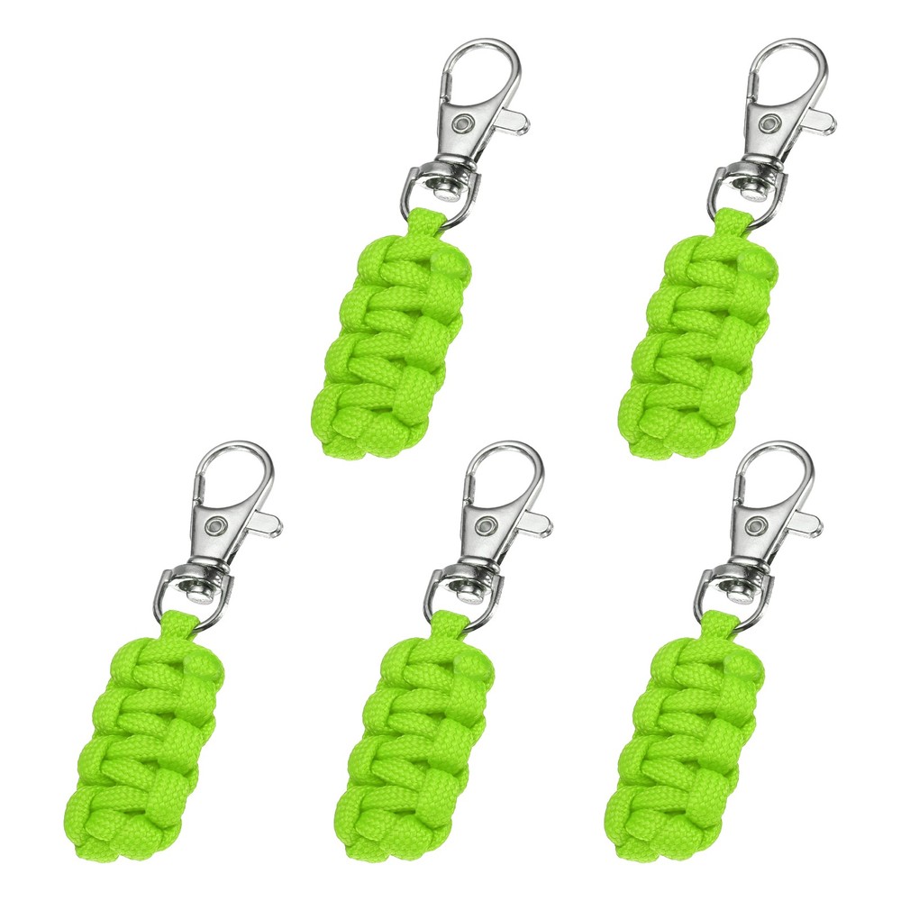 Paracord Zipper Pull, Polyester Zipper Pulls Replacement 5 Pcs & Light Green