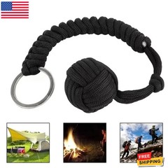 Paracord Monkey Fist Style Keychain Outdoor Hiking Accessory